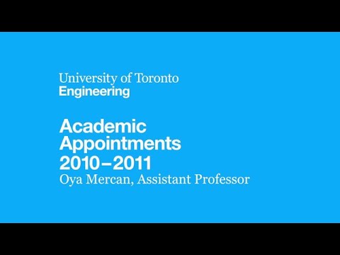 Academic Appointments 2011-2012: Oya Mercan